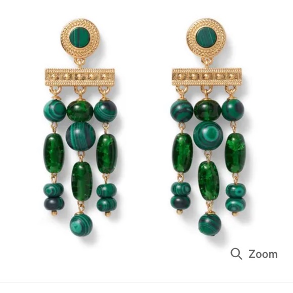 The Met Jewelry - The Met Roman Malachite Chandelier Earrings